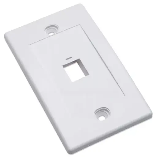 [FP01P-WHT] FACEPLATE VERTICAL 1 PUERTO BLANCO